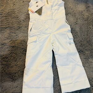 Spyder White Snow Bib Overalls